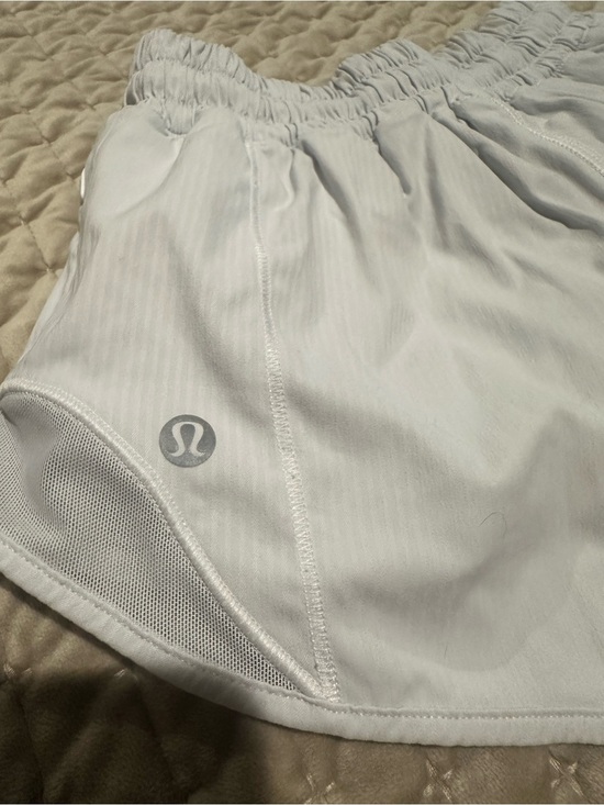 lululemon athletica Pants - lululemon athletica Womens White Athletic Shorts with Mesh Trim
